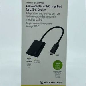 NIB Scosche Audio Adapter Plug for USB C Devices Samsung Galaxy S23 Ultra Pixel7